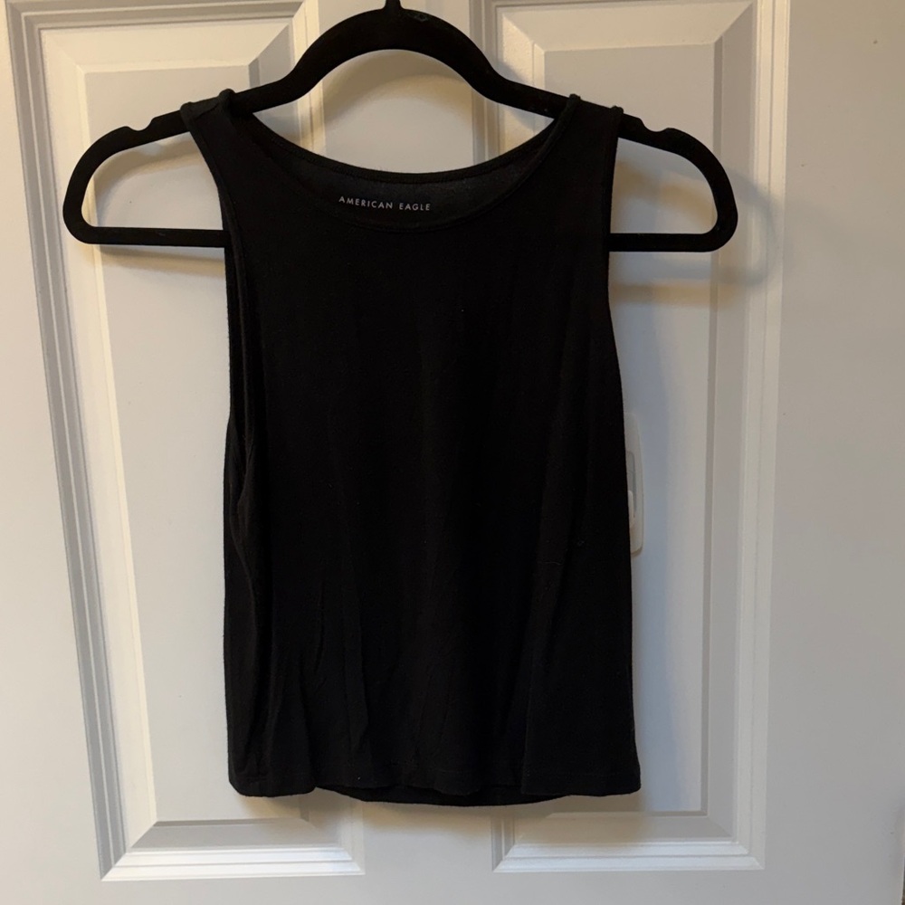 American Eagle Outfitters Black Tank Top Size S Women's